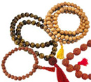 Wide range of rosary beads 108 meditation mala and bracelates made of stone and wood Mala beads and bracelets made of wooden seed and stone