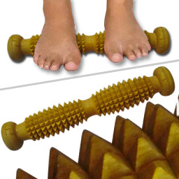 Wooden Spike Foot rollers